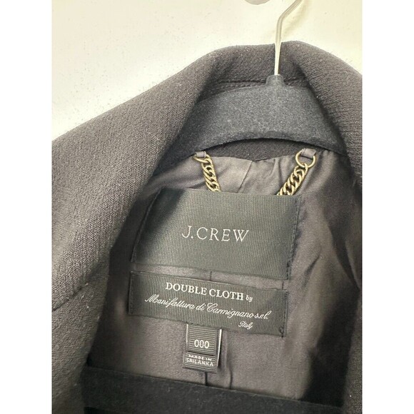 J Crew Double Cloth Wool Blend Topcoat Belted Slash Pocket Long E4733 Women 000 - Picture 3 of 12